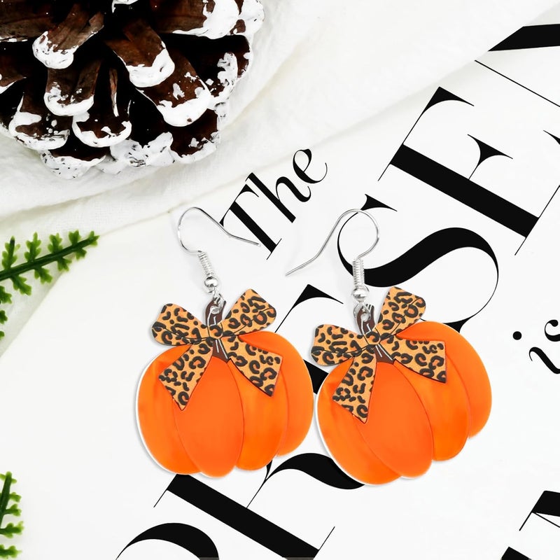 SKYFUN Fall Earrings Crystal Maple Leaf Earring for Women Orange Autumn Maple Leaves Thanksgiving Earrings Drop Dangle Statement Prom Party Jewelry Accessories - Image 5